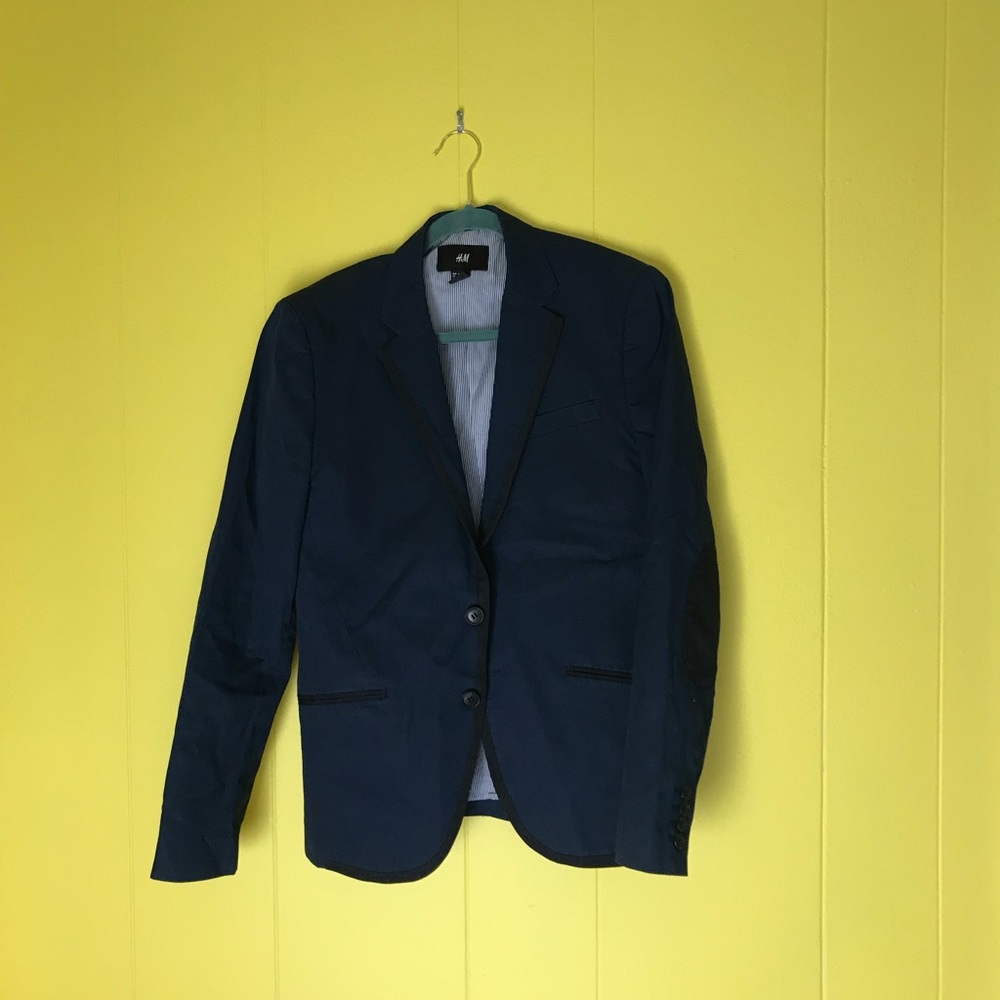 H & M slim fit navy suit jacket